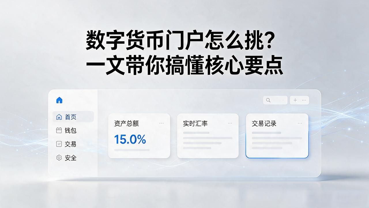 数字货币门户怎么挑？一文带你搞懂核心要点