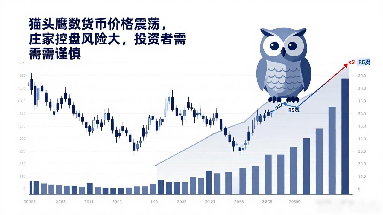 猫头鹰数字货币价格震荡，庄家控盘风险大，投资者需谨慎