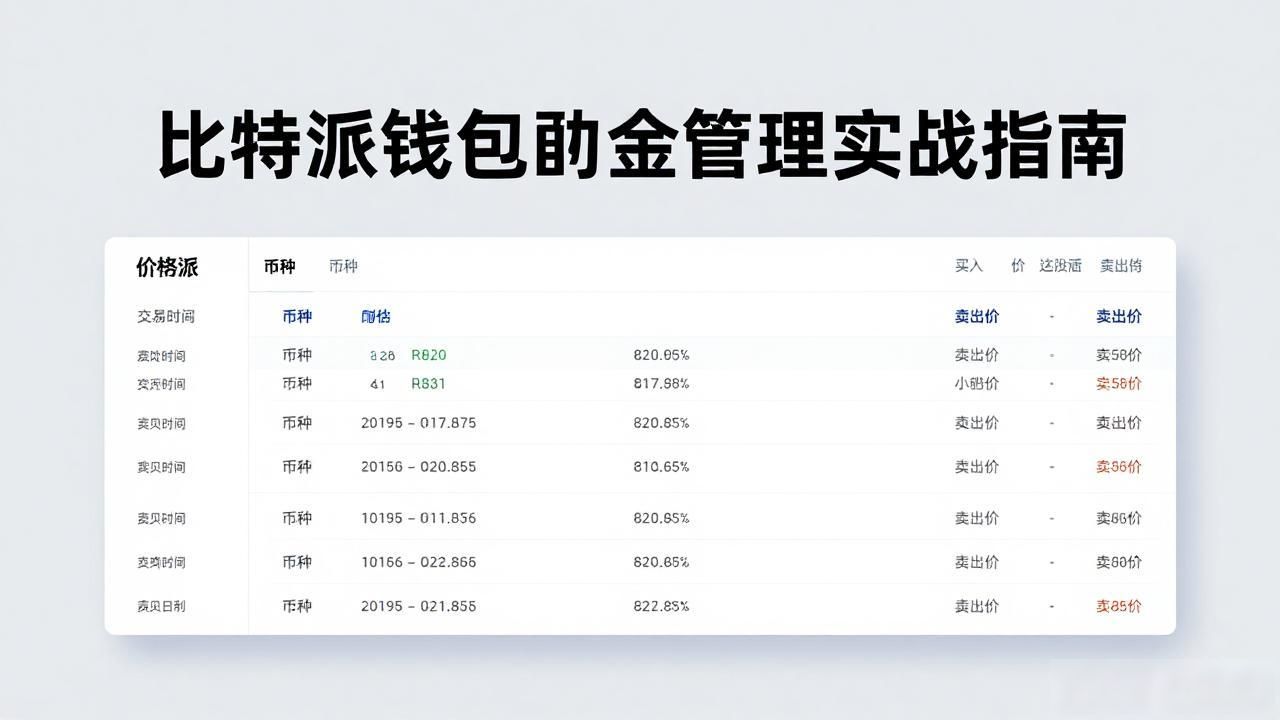 利用比特派钱包app进行财务管理的最佳实践_数字资产管理_比特派钱包资产分类