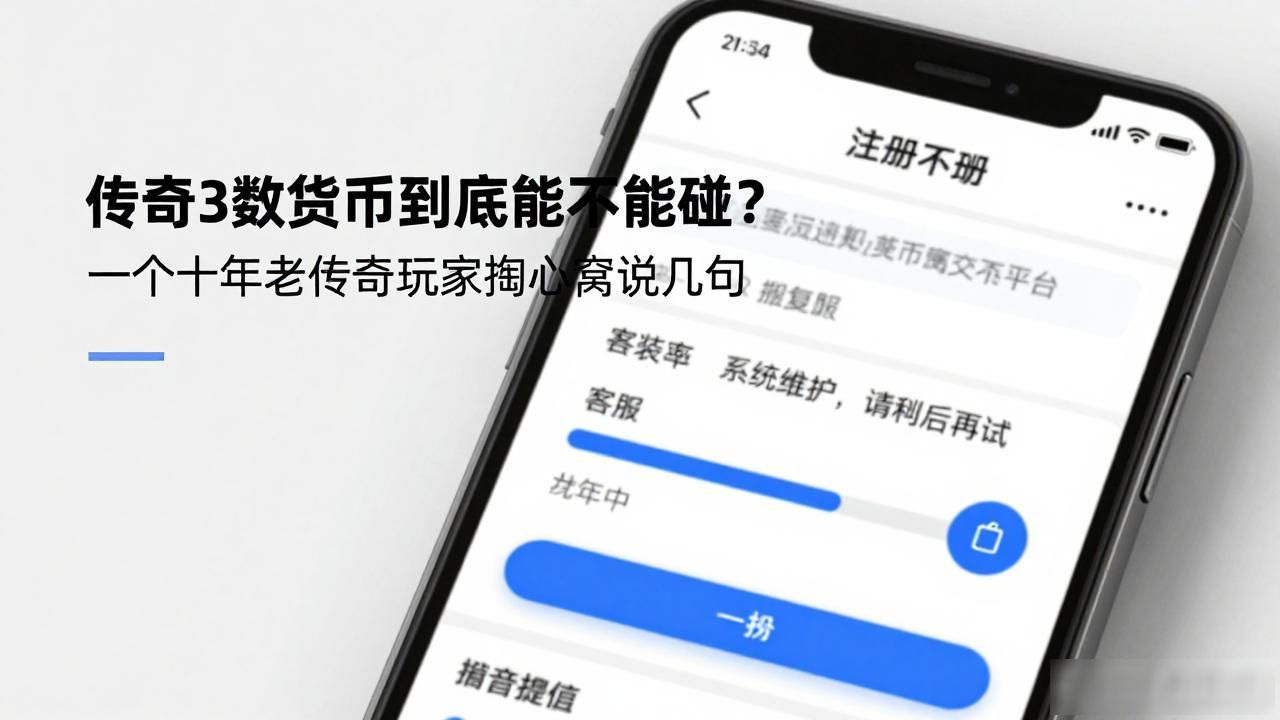 传奇3数字货币到底能不能碰？一个十年老传奇玩家掏心窝说几句
