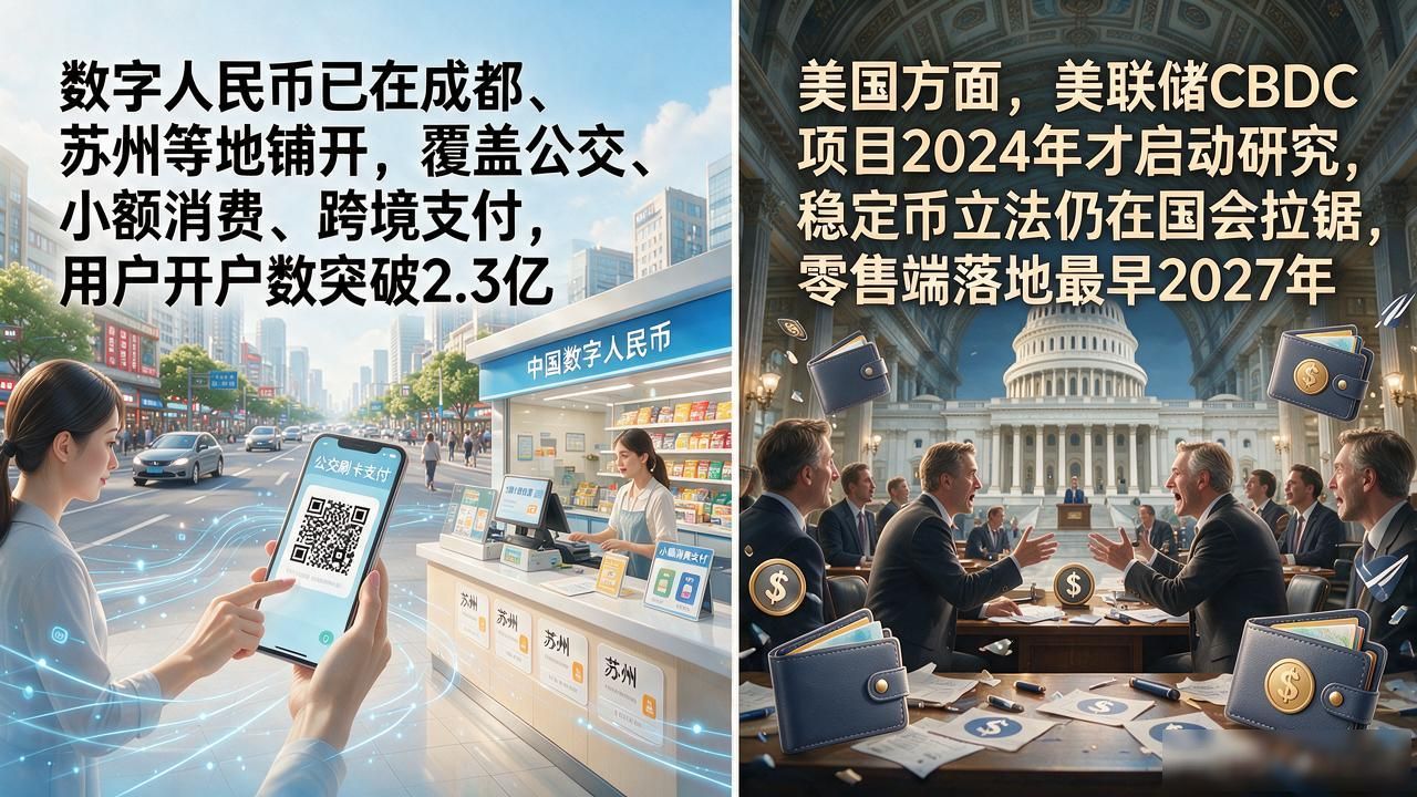 中美数字货币到底哪家强？从技术路线到落地场景，差距全说透了
