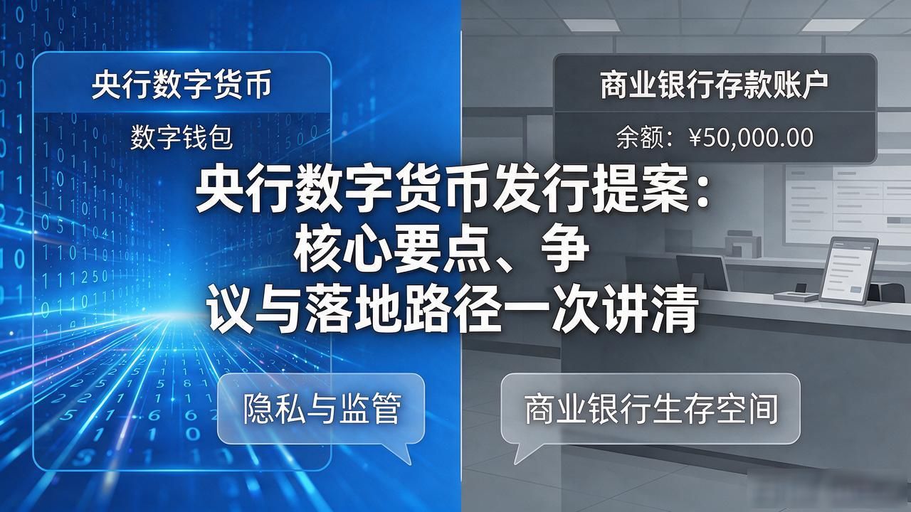 央行数字货币发行提案：核心要点、争议与落地路径一次讲清