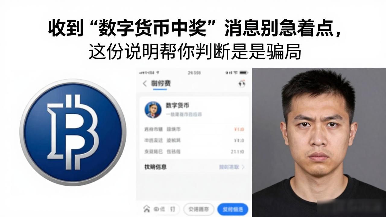 收到"数字货币中奖"消息别急着点，这份说明帮你判断是不是骗局