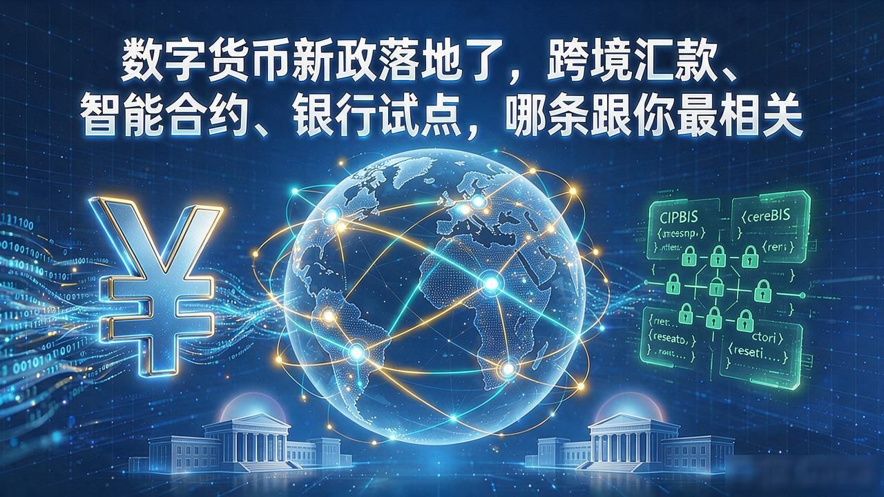 数字货币新政落地了，跨境汇款、智能合约、银行试点，哪条跟你最相关