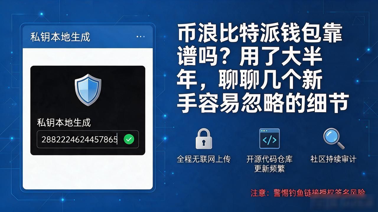 币浪比特派钱包靠谱吗？用了大半年，聊聊几个新手容易忽略的细节