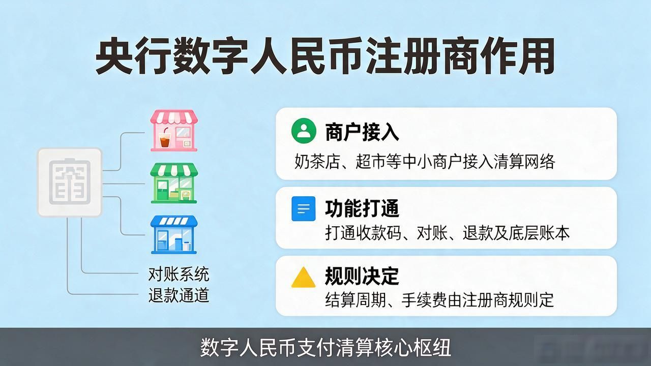 央行数字货币注册商是干嘛的？银行和商户为什么都离不开它