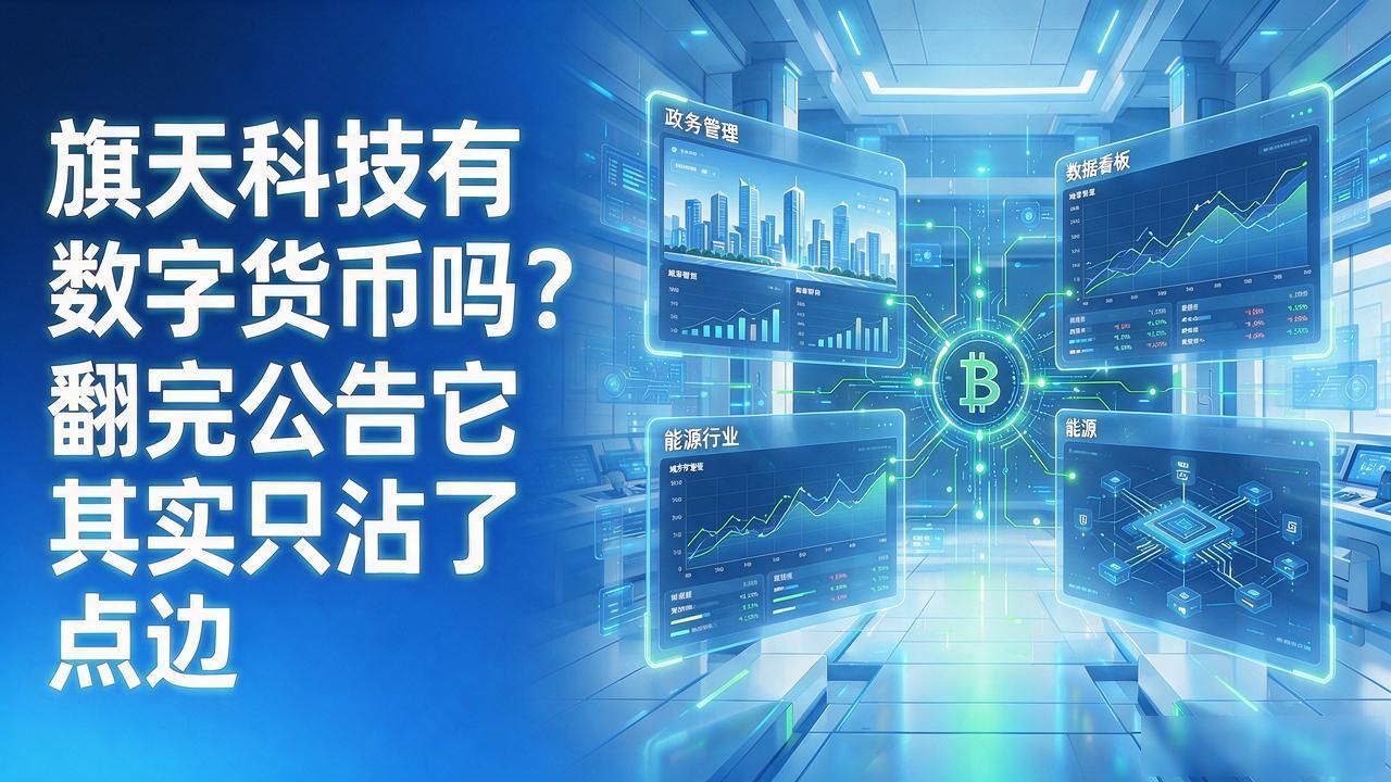 旗天科技有数字货币吗？翻完公告它其实只沾了点边