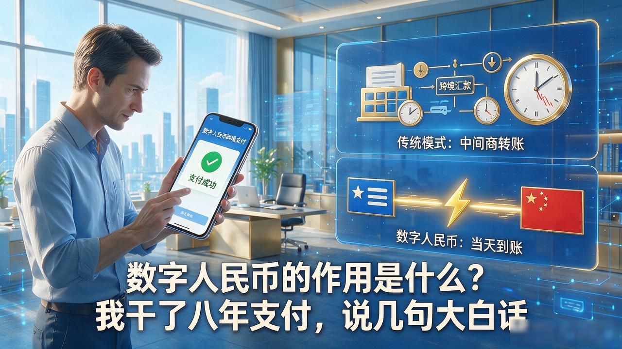 数字货币人民币的作用是什么？我干了八年支付，说几句大白话