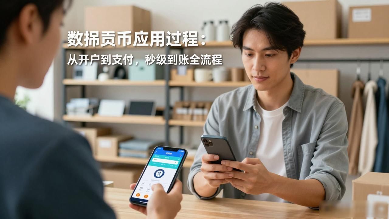 数字货币应用过程：从开户到支付，秒级到账全流程