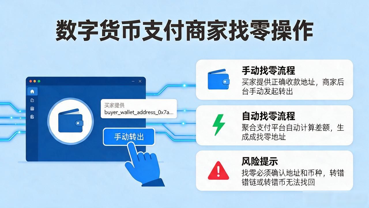 数字货币找零怎么操作_数字货币支付如何找零_USDT多付了如何退款