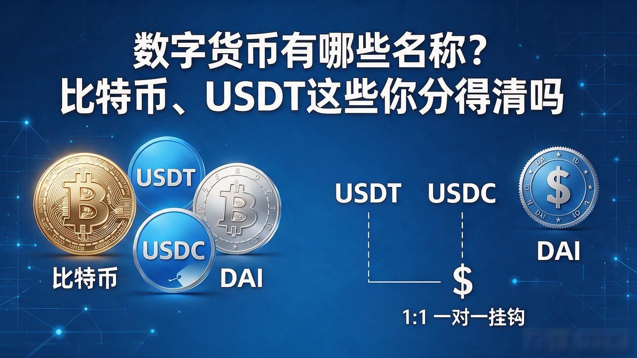 数字货币有哪些名称？比特币、USDT这些你分得清吗